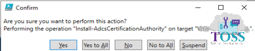 Install-AdcsCertificationAuthority powershell script cmdlet