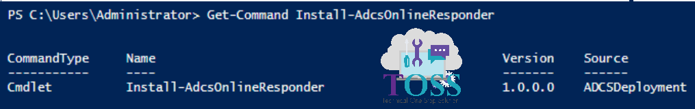 Get-Command Install-AdcsOnlineResponder powershell command cmdlet script