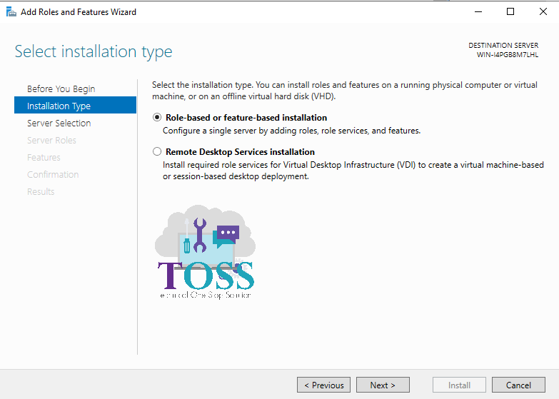 addsadministration roles features base installtion