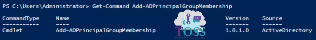 Get-Command Add-ADPrincipalGroupMembership powershell script command cmdlet