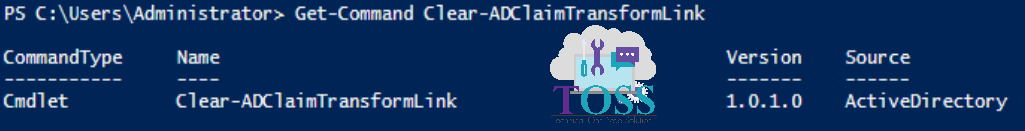 Get-Command Clear-ADClaimTransformLink powershell script commands cmdlet
