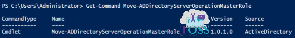 Get-Command Move-ADDirectoryServerOperationMasterRole powershell script command cmdlet