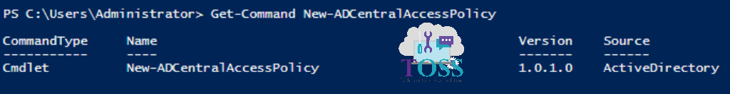 Get-Command New-ADCentralAccessPolicy powershell script command cmdlet