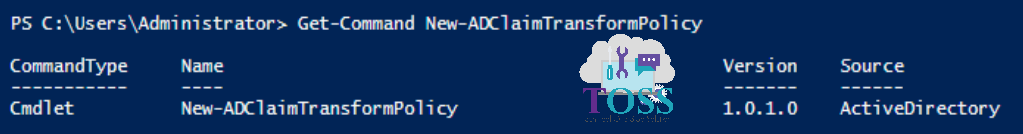 Get-Command New-ADClaimTransformPolicy powershell script command cmdlet