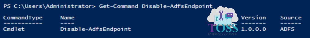 Get-Command Disable-AdfsEndpoint powershell script command cmdlet adfs