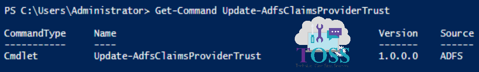 Get-Command Update-AdfsClaimsProviderTrust powershell script command cmdlet adfs