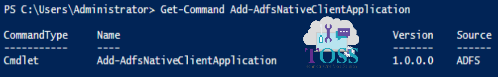 Get-Command Add-AdfsNativeClientApplication powershell script command cmdlet adfs