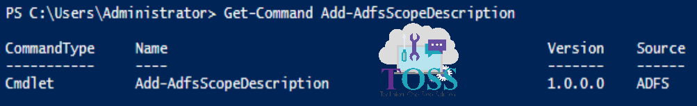 Get-Command Add-AdfsScopeDescription powershell script command cmdlet adfs
