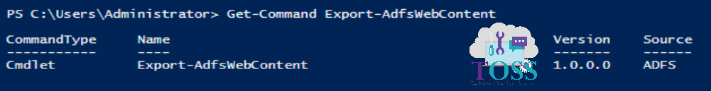 Get-Command Export-AdfsWebContent powershell script command cmdlet adfs