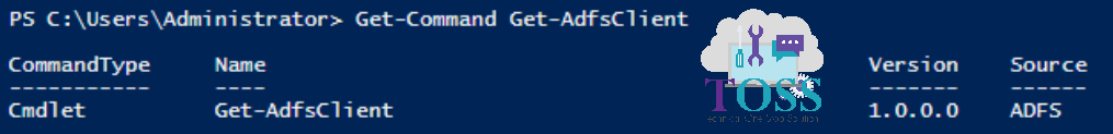 Get-Command Get-AdfsClient powershell script command cmdlet adfs