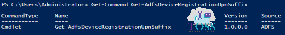 Get-Command Get-AdfsDeviceRegistrationUpnSuffix powershell script command cmdlet adfs