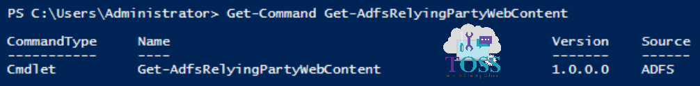 Get-Command Get-AdfsRelyingPartyWebContent powershell script command cmdlet adfs