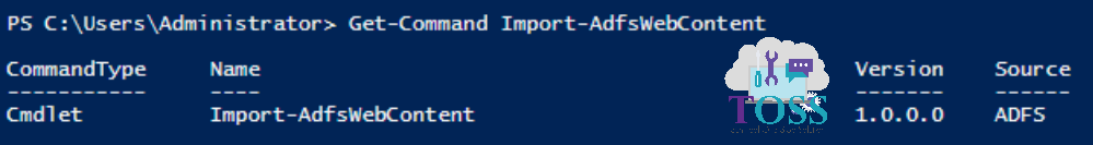 Get-Command Import-AdfsWebContent powershell script command cmdlet adfs