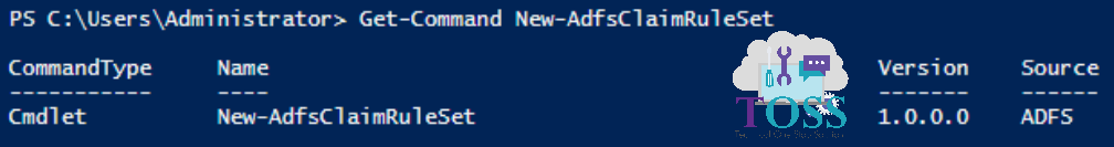 Get-Command New-AdfsClaimRuleSet powershell script command cmdlet adfs