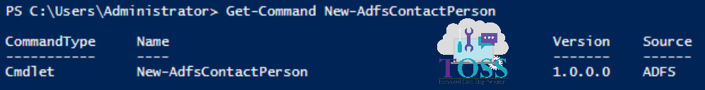 Get-Command New-AdfsContactPerson powershell script command cmdlet adfs