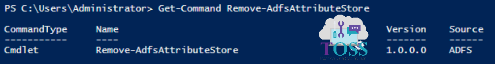 Get-Command Remove-AdfsAttributeStore powershell script command cmdlet adfs
