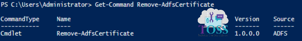 Get-Command Remove-AdfsCertificate powershell script command cmdlet adfs