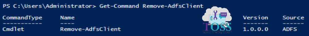 Get-Command Remove-AdfsClient powershell acript command cmdlet adfs