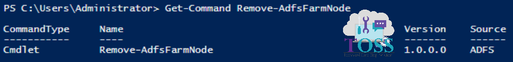 Get-Command Remove-AdfsFarmNode powershell script command cmdlet adfs