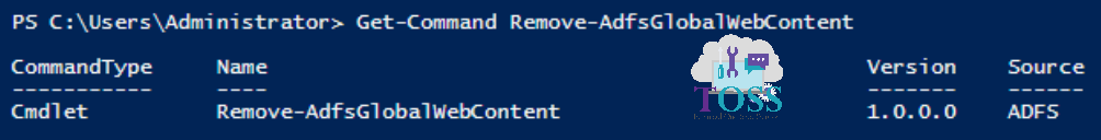 Get-Command Remove-AdfsGlobalWebContent powershell script command cmdlet adfs
