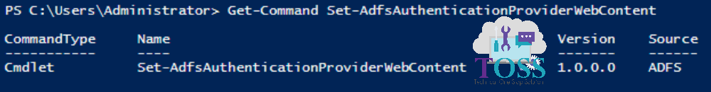 Get-Command Set-AdfsAuthenticationProviderWebContent powershell script command cmdlet adfs