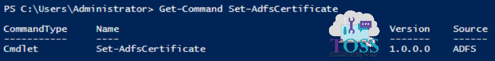 Get-Command Set-AdfsCertificate powershell script command cmdlet adfs
