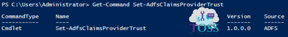 Get-Command Set-AdfsClaimsProviderTrust powershell script command cmdlet adfs