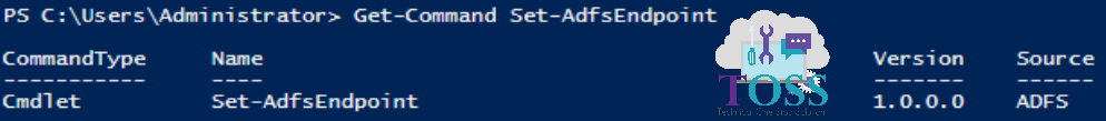 Get-Command Set-AdfsEndpoint powershell script adfs command cmdlet