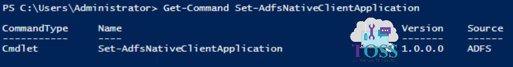 Get-Command Set-AdfsNativeClientApplication powershell script command cmdlet adfs