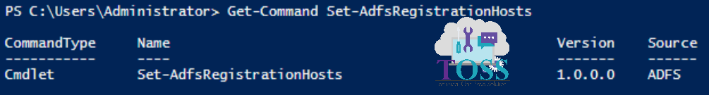 Get-Command Set-AdfsRegistrationHosts powershell script command cmdlet adfs