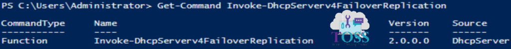 Get-Command Invoke-DhcpServerv4FailoverReplication powershell script command cmdlet dhcp