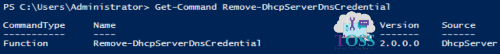 Get-Command Remove-DhcpServerDnsCredential powershell script command cmdlet dhcp 