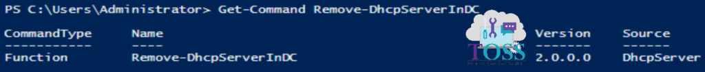 Get-Command Remove-DhcpServerInDC powershell script command cmdlet dhcp
