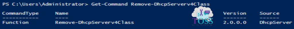 Get-Command Remove-DhcpServerv4Class powershell script command cmdlet dhcp