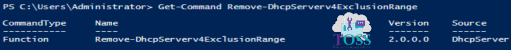 Get-Command Remove-DhcpServerv4ExclusionRange powershell script command cnmdlet dhcp