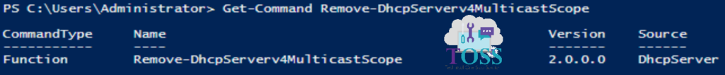 Get-Command Remove-DhcpServerv4MulticastScope powershell command cmdlet dhcp