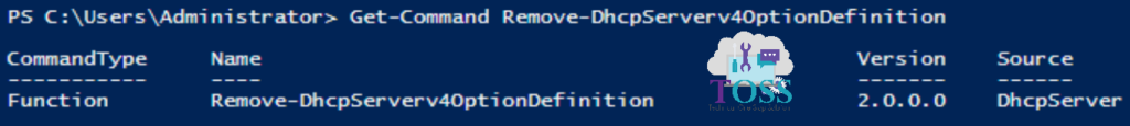 Get-Command Remove-DhcpServerv4OptionDefinition powershell scritp command cmdlet dhcp