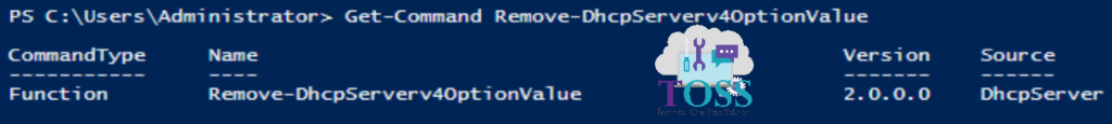Get-Command Remove-DhcpServerv4OptionValue powershell cmdlet command dhcp