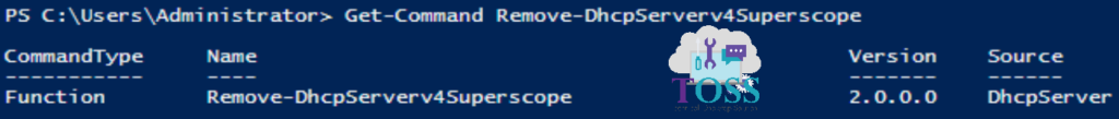 Get-Command Remove-DhcpServerv4Superscope powershell script command cmdlet dhcp