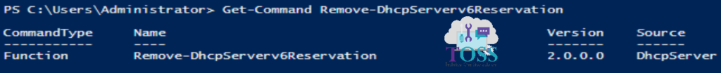 Get-Command Remove-DhcpServerv6Reservation powershell script command cmdlet dhcp