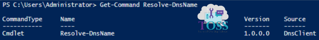 Get-Command Resolve-DnsName