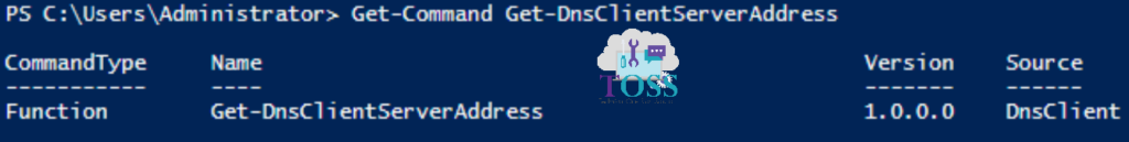 Get-Command Get-DnsClientServerAddress