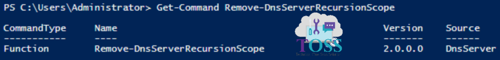 Get-Command Remove-DnsServerRecursionScope