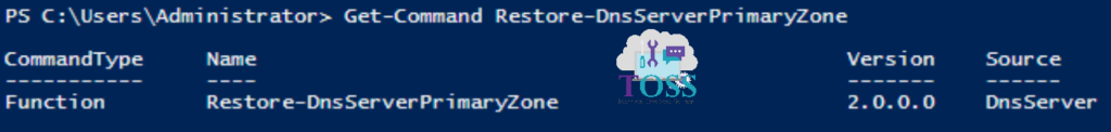 Get-Command Restore-DnsServerPrimaryZone