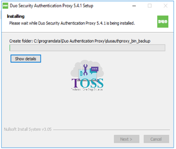duo security authentication proxy instal phase