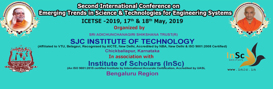 Second International Conference Emerging Trends Science Technologies Engineering Systems ICETSE 2019
