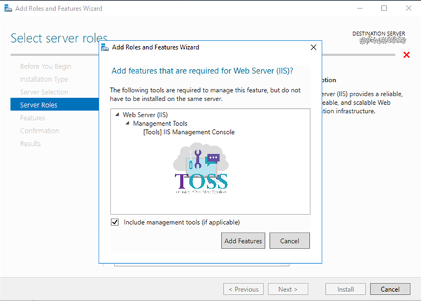 add features wizard server 2016 datacenter iis