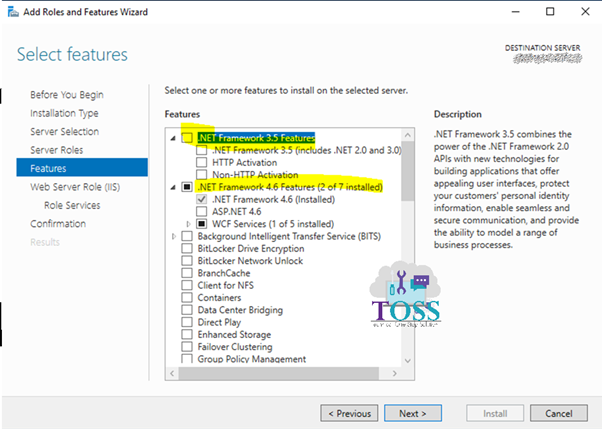 windows server 2016 features