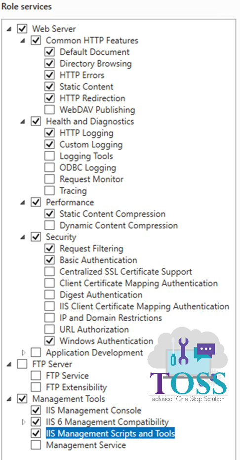 role services server 2016 datacenter iis