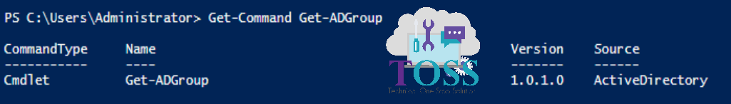 Get-Command Get-ADGroup powershell script command cmdlet